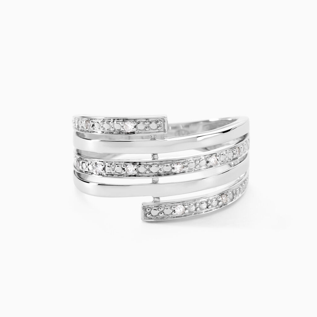 Bague Eleonore Or Blanc Diamant - Bagues avec pierre Femme | Histoire d&rsquo;Or