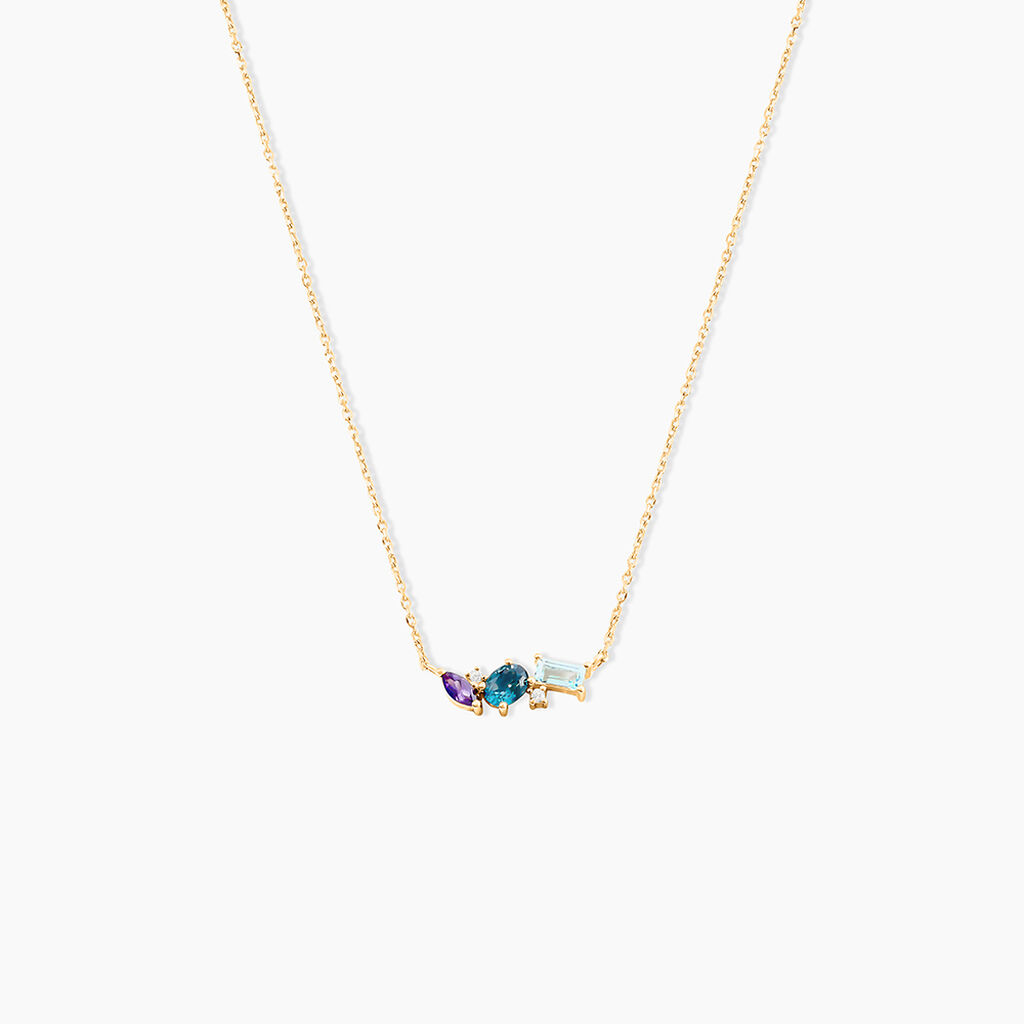 Collier Printemps Précieux Or Jaune Topaze Améthyste - Colliers Femme | Histoire d’Or
