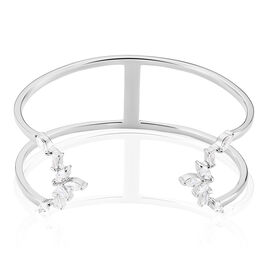 Bracelet Jonc Mahely Argent Blanc Oxyde De Zirconium - Bracelets joncs Femme | Histoire d’Or