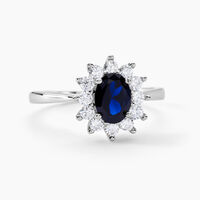 Bague Solitaire Perez Argent Blanc Oxyde De Zirconium