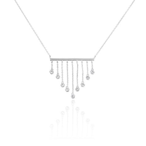 Collier Argent Blanc Edvard Oxydes De Zirconium - Colliers Femme | Histoire d&rsquo;Or