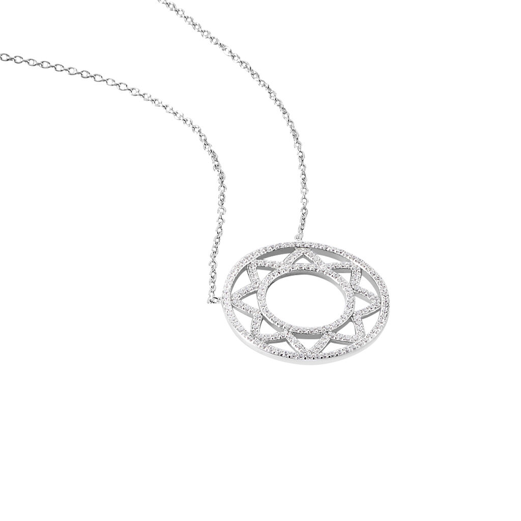 Collier Abia Argent Blanc Oxyde De Zirconium - Colliers Femme | Histoire d&rsquo;Or