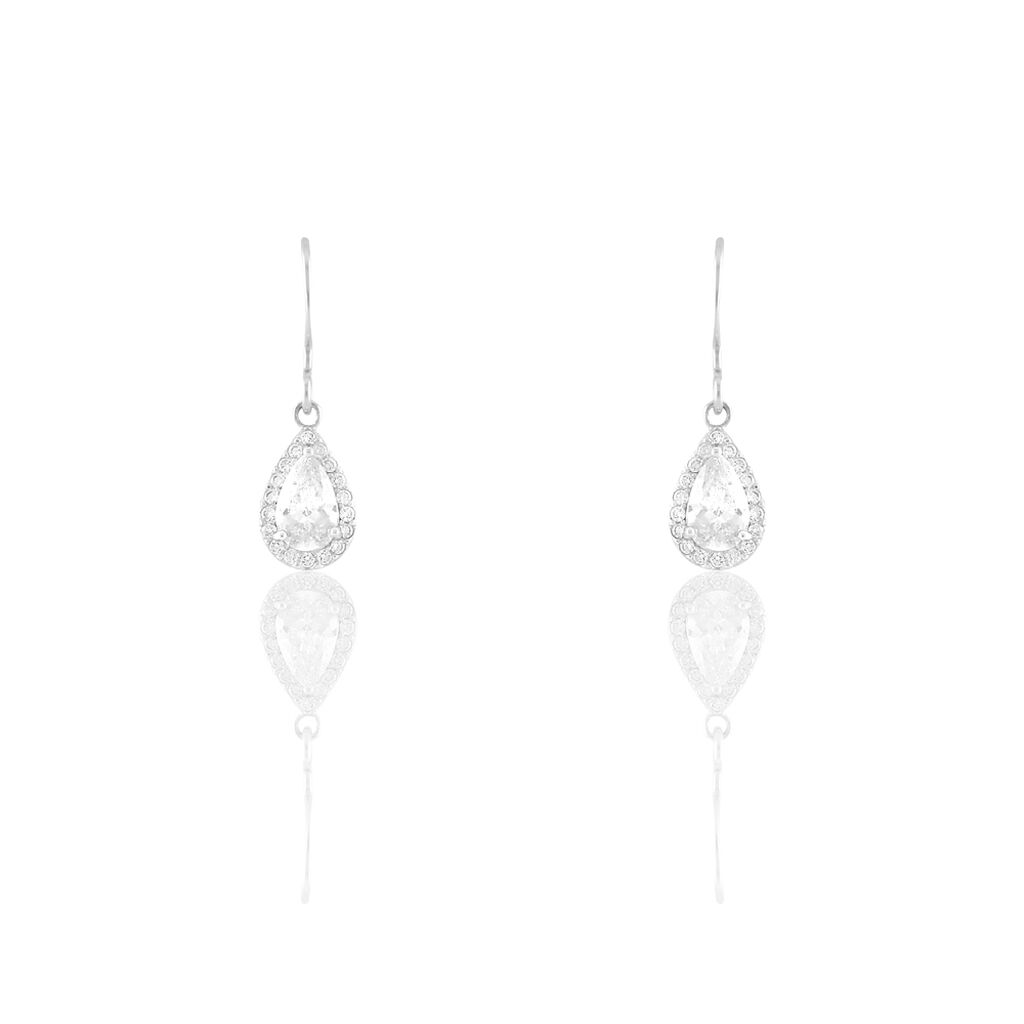 Boucles D'oreilles Pendantes Perce-neige Argent  Oxyde De Zirconium - Boucles d'oreilles fantaisie Femme | Histoire d’Or