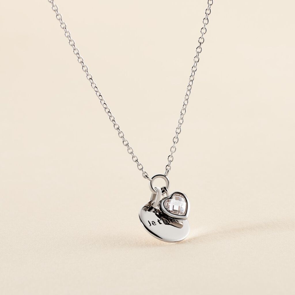 Collier Nikoline Argent Blanc Oxyde De Zirconium - Colliers fantaisie Femme | Histoire d’Or