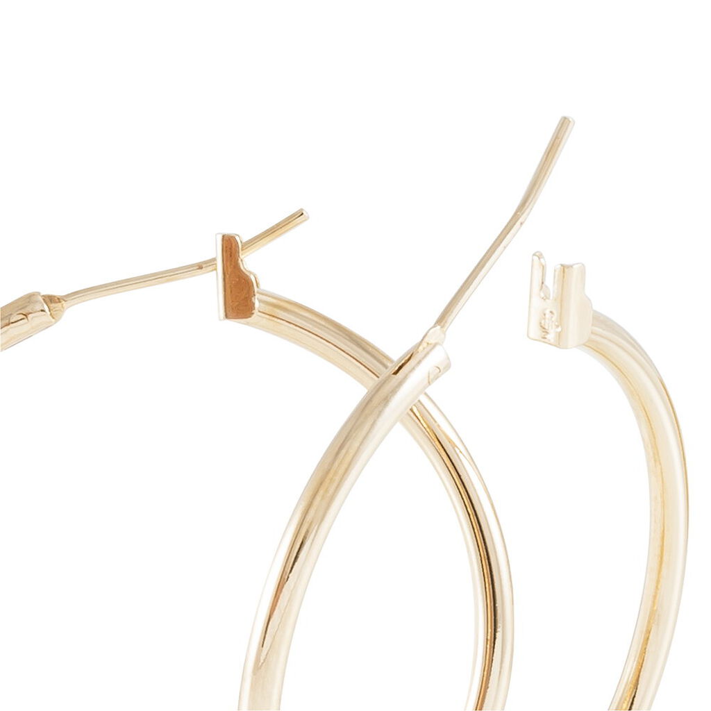Créoles Ada Lisse Plaque Or Jaune - Boucles d'oreilles créoles Femme | Histoire d’Or
