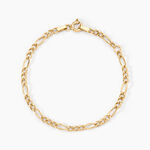 Bracelet Esma Maille Alternee 1/3 Or Jaune - Bracelets Communion Enfant | Histoire d&rsquo;Or