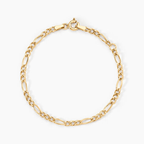 Bracelet Esma Maille Alternee 1/3 Or Jaune - Bracelets Communion Enfant | Histoire d&rsquo;Or