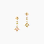 Boucles D'Oreilles Pendantes Aroldo Argent Dor&eacute; A L'Or 750/1000 Oxyde De Zirconium - Boucles d'oreilles pendantes Femme | Histoire d&rsquo;Or