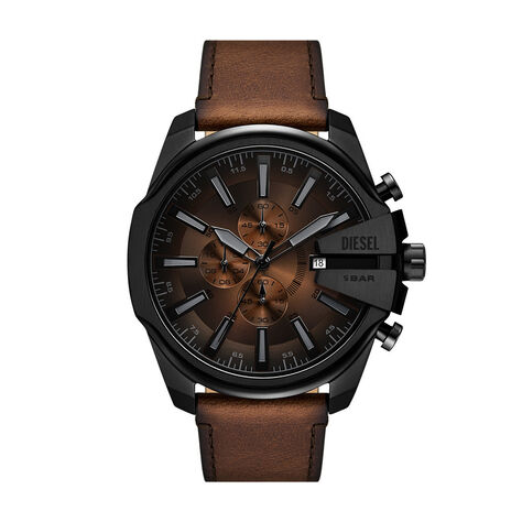 Montre Diesel Mega Chief Slim Marron - Nouveautés Homme | Histoire d’Or