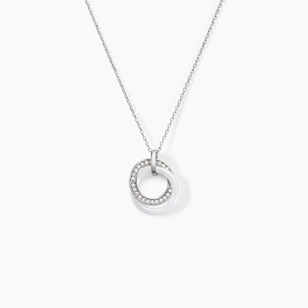 Collier Grizzel Argent Blanc Oxyde De Zirconium - Colliers Femme | Histoire d&rsquo;Or