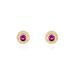 Boucles D'oreilles Puces Plaqué Or Eugenie Pierre Synthétique - Boucles d'oreilles fantaisie Femme | Histoire d’Or
