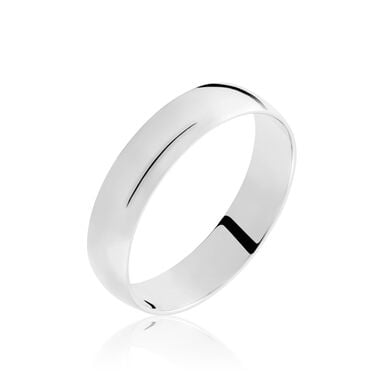 Alliance Irais Demi Jonc Classique Or Blanc