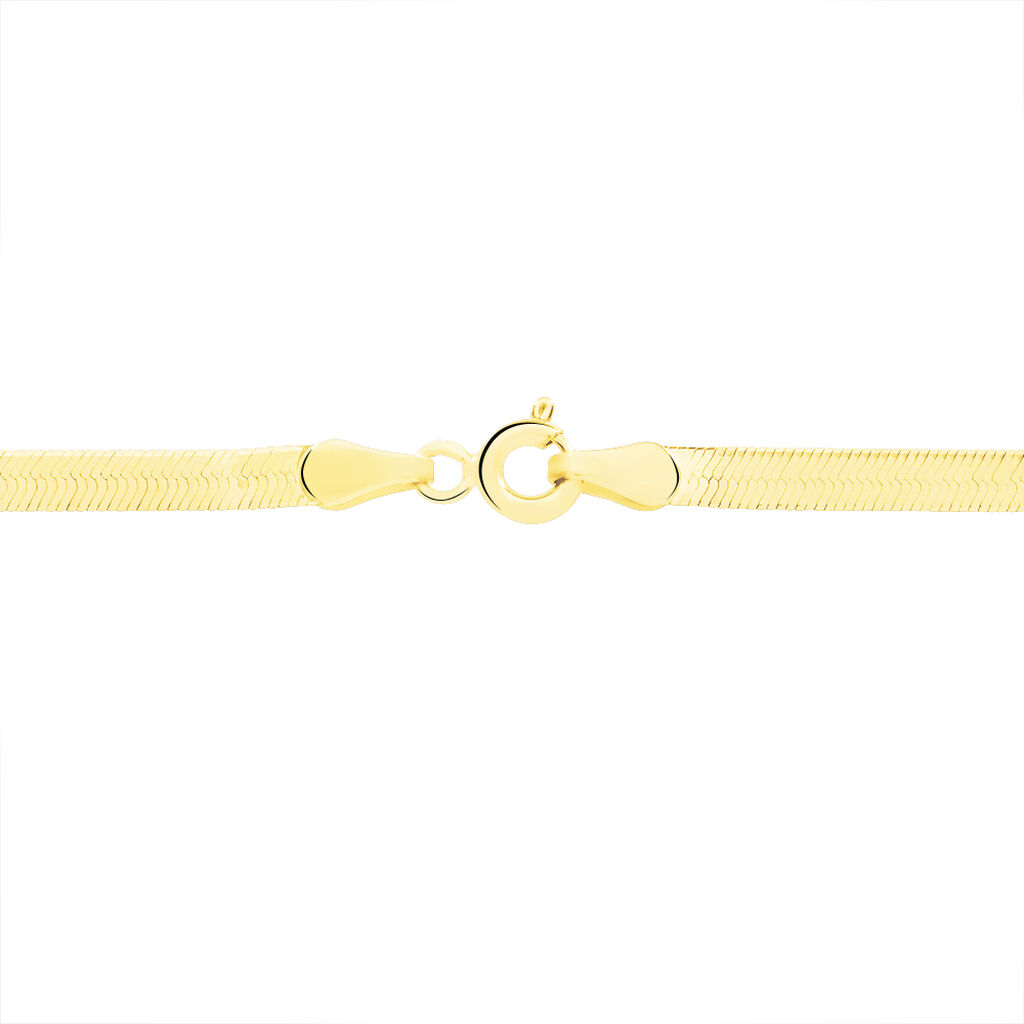 Collier Ivria Maille Heringbone Or Jaune - Chaines Femme | Histoire d’Or