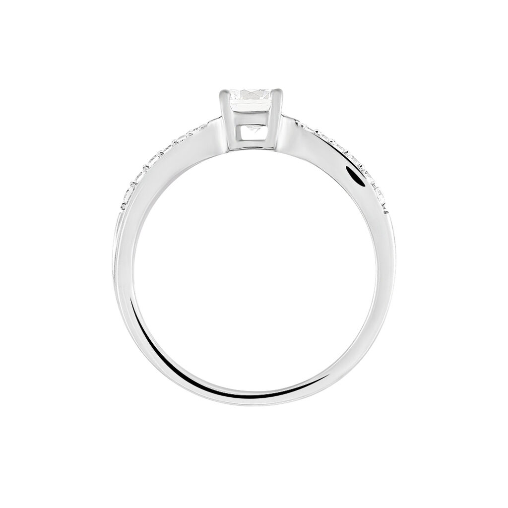 Bague Solitaire Doralicia Argent Blanc Oxyde De Zirconium - Bagues solitaires Femme | Histoire d&rsquo;Or