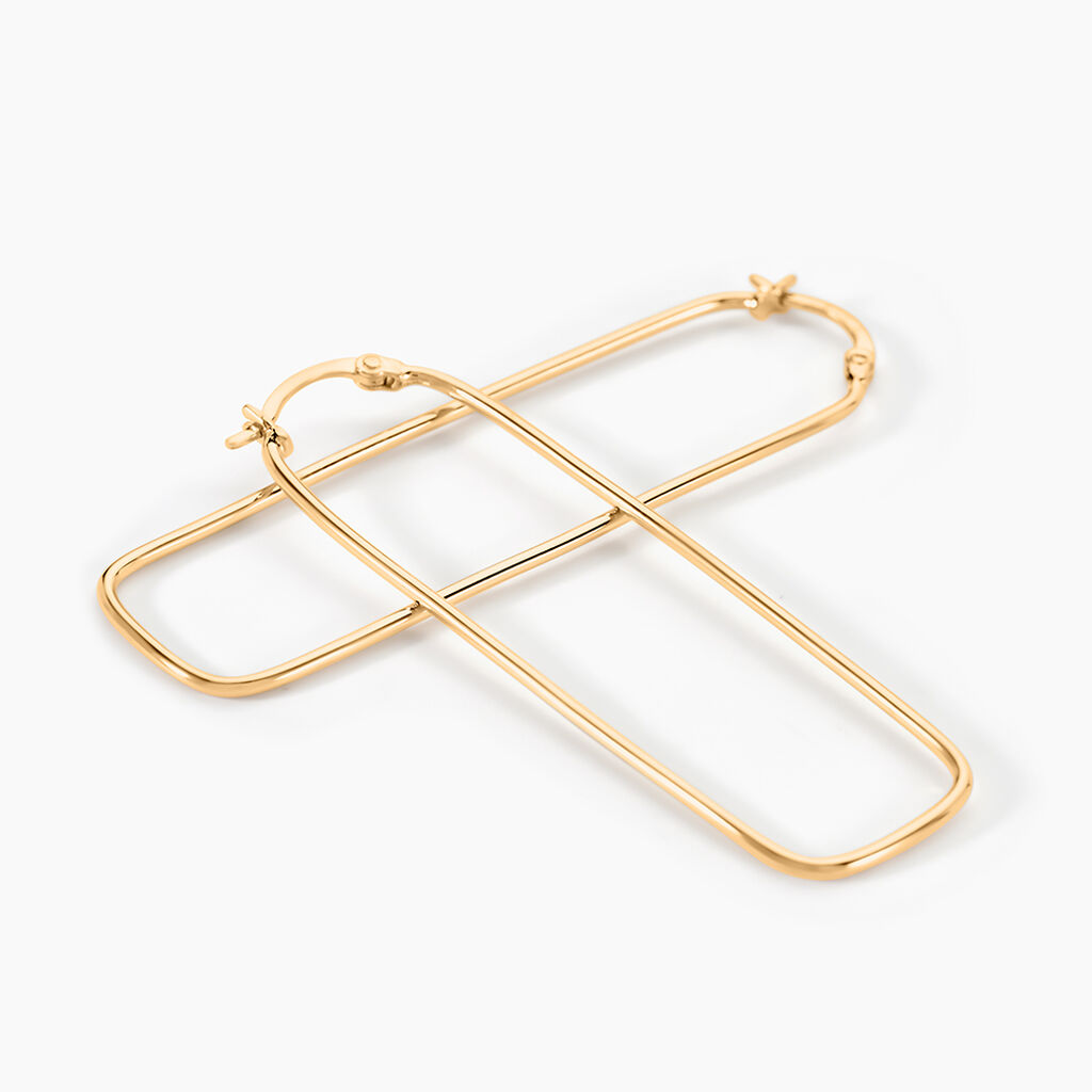 Cr&eacute;oles Yaira Plaqu&eacute; Or Jaune - Boucles d'oreilles cr&eacute;oles Femme | Histoire d&rsquo;Or