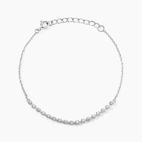 Bracelet Whitney Argent Blanc Oxyde De Zirconium - Bracelets Femme | Histoire d&rsquo;Or