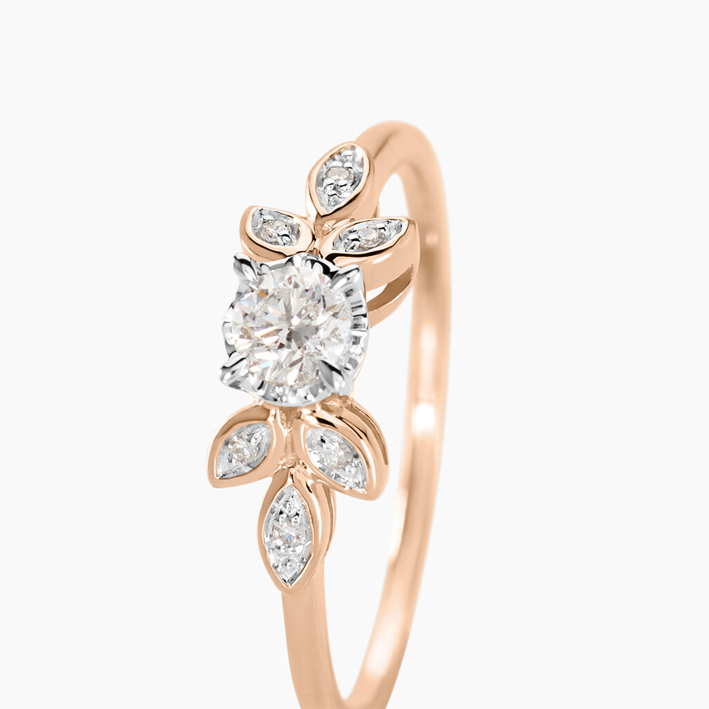 Bague Solitaire Alicea Or Rose Diamant - Bagues solitaires Femme | Histoire d’Or