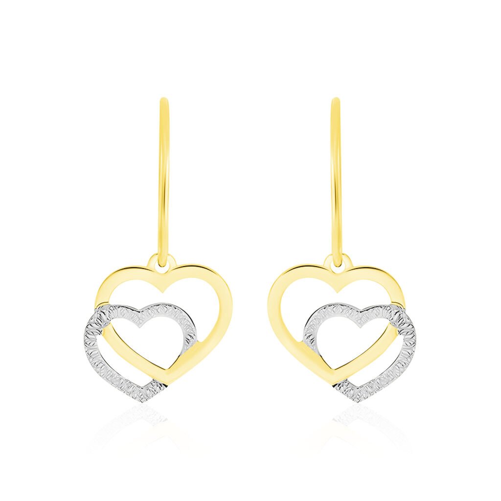 Boucles D'oreilles Pendantes Hedley Or Bicolore - Boucles d'oreilles pendantes Femme | Histoire d’Or