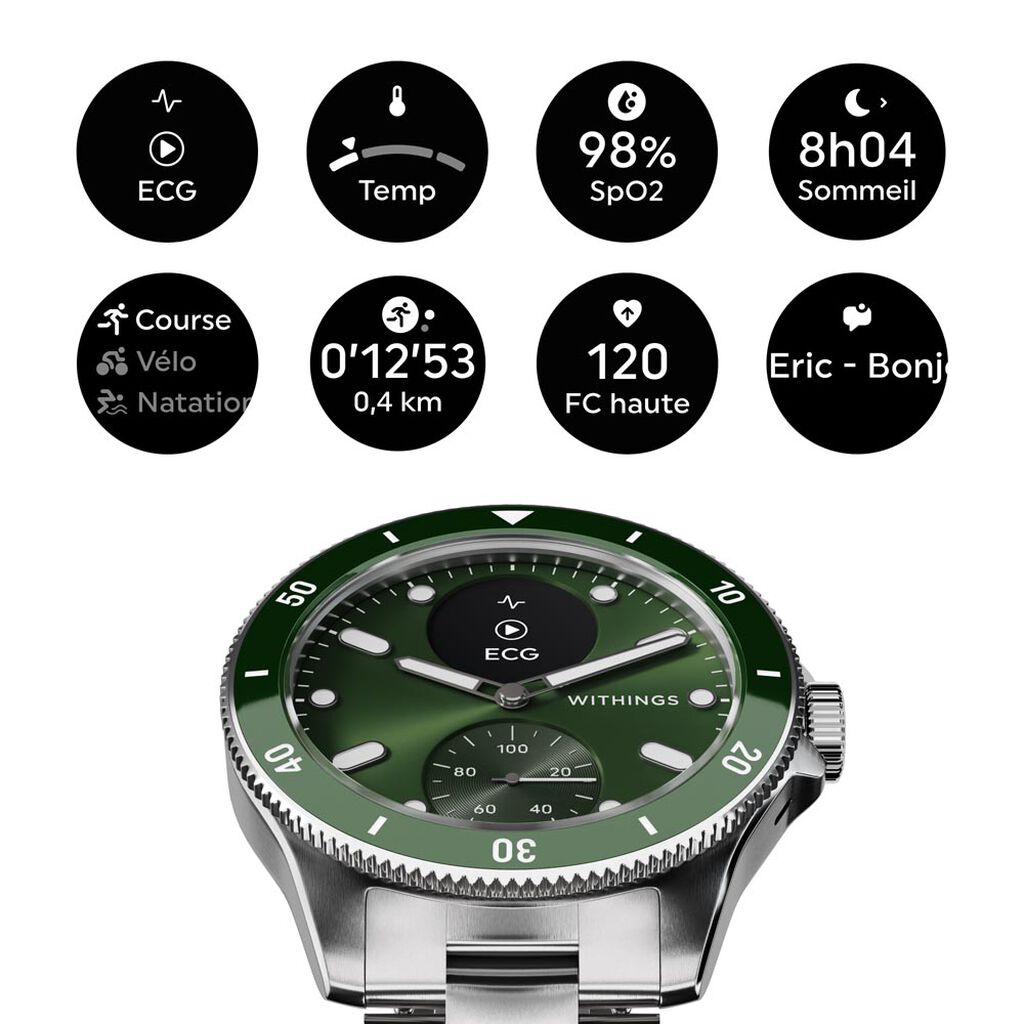 Montre Connectée Withings Scanwatch Nova - Montres connectées Homme | Histoire d’Or