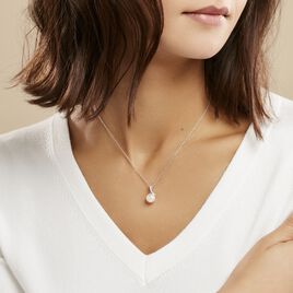 Collier Albine Argent Blanc Perle De Culture Et Oxyde De Zirconium - Colliers fantaisie Femme | Histoire d’Or