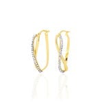 Cr&eacute;oles Domitilla Or Jaune Strass - Boucles d'oreilles cr&eacute;oles Femme | Histoire d&rsquo;Or