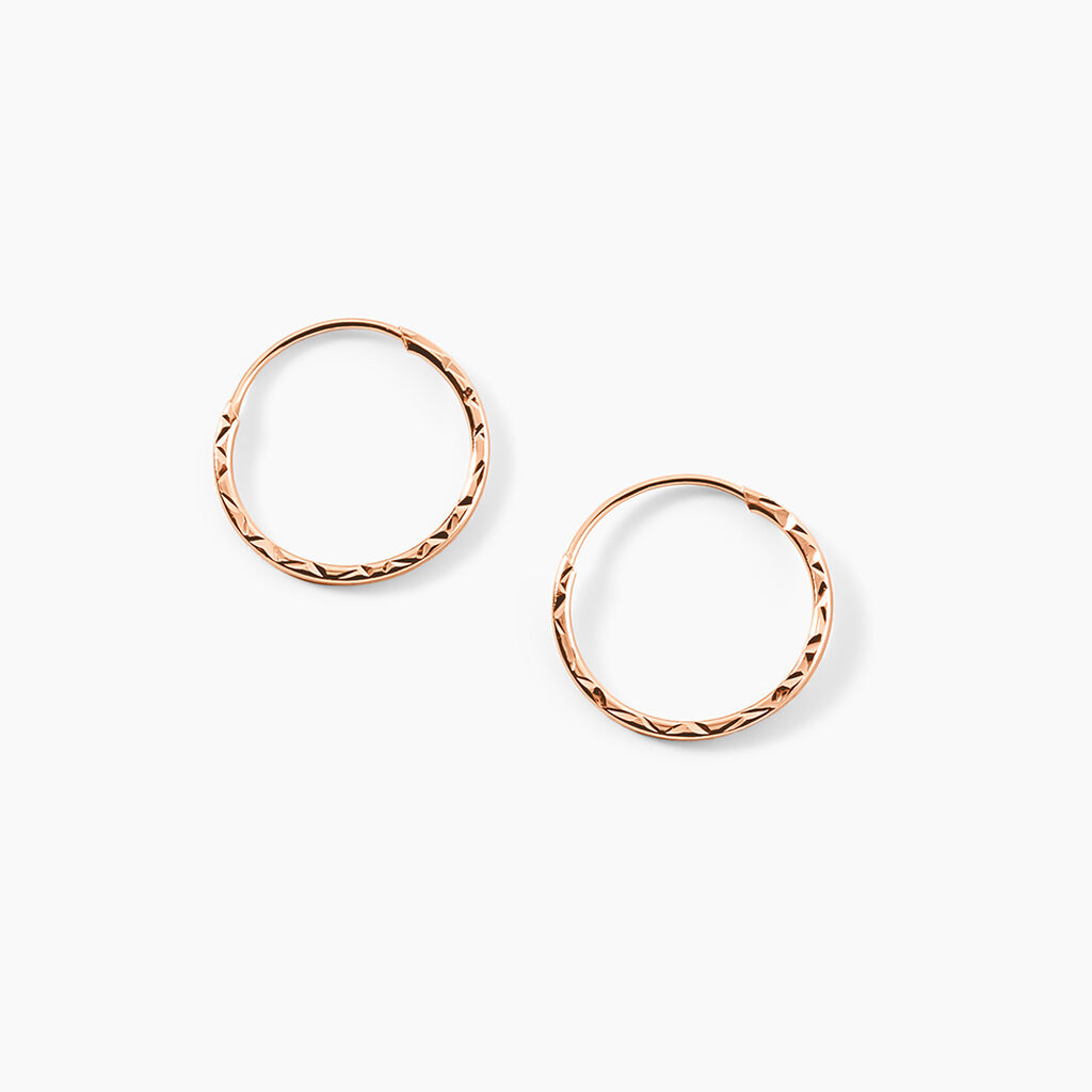 Cr&eacute;oles Valerina Or Rose - Boucles d'oreilles cr&eacute;oles Femme | Histoire d&rsquo;Or