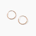 Cr&eacute;oles Valerina Or Rose - Boucles d'oreilles cr&eacute;oles Femme | Histoire d&rsquo;Or