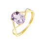 Bague Solitaire Armaelle Or Jaune Amethyste