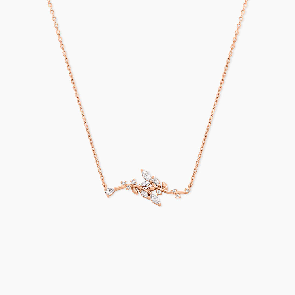 Collier Wendy Argent Rose Oxyde De Zirconium - Colliers fantaisie Femme | Histoire d&rsquo;Or