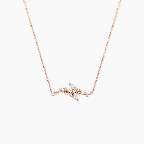 Collier Wendy Argent Rose Oxyde De Zirconium - Colliers fantaisie Femme | Histoire d&rsquo;Or