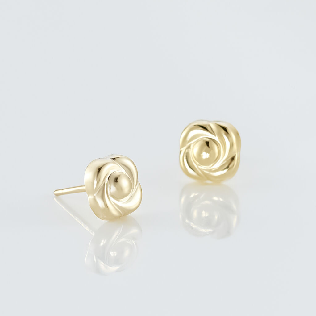Boucles D'oreilles Puces Philine Fleur Or Jaune - Clous d'oreilles Femme | Histoire d’Or