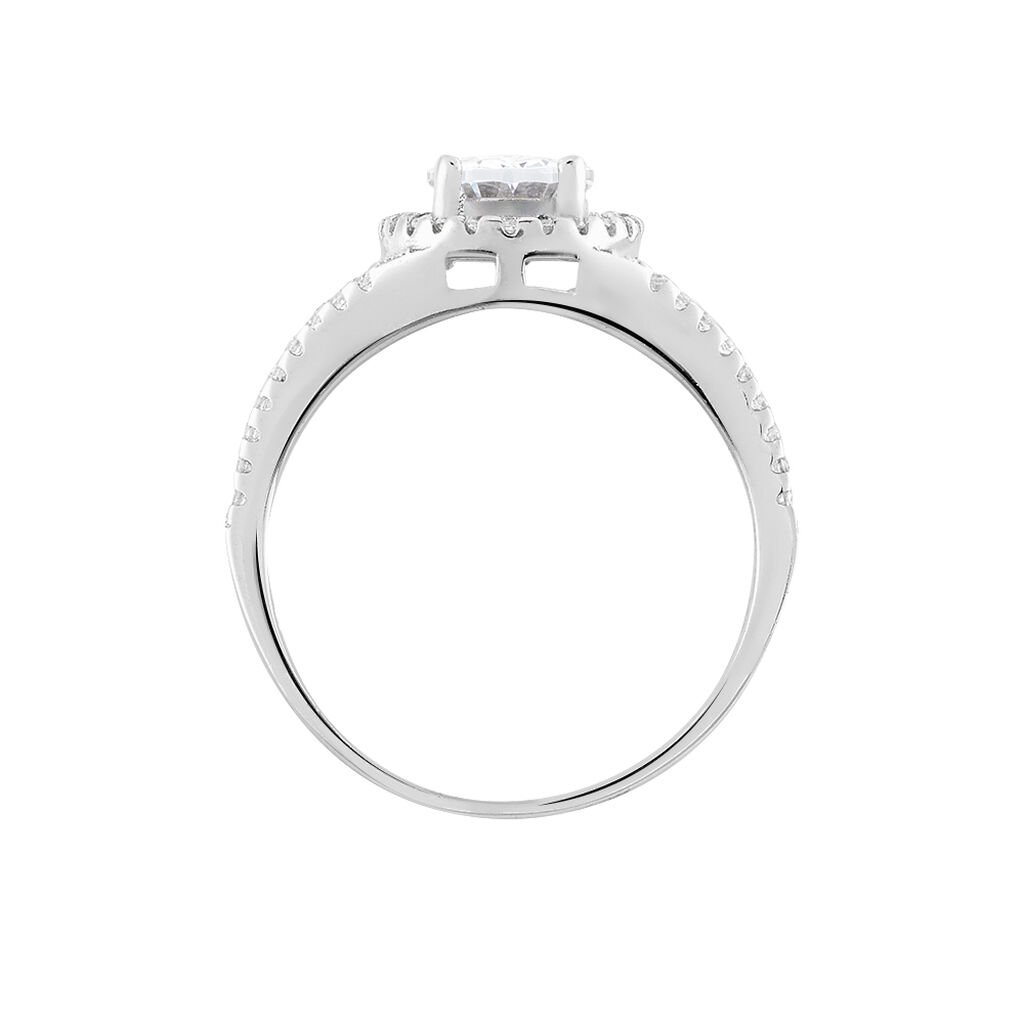 Bague Melyssa Argent Blanc Oxyde De Zirconium - Bagues solitaires Femme | Histoire d’Or