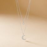Collier Astre Argent Blanc Oxyde De Zirconium - Colliers doubles et triples cha&icirc;nes Femme | Histoire d&rsquo;Or