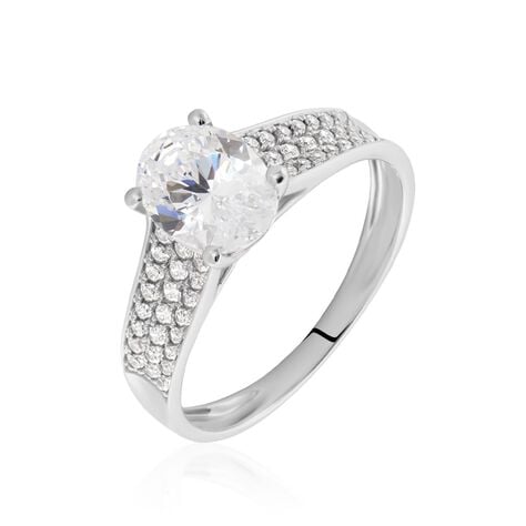 Bague Or Blanc Morganenn Oxyde - Bagues solitaires Femme | Histoire d’Or