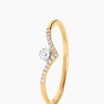 Bague Rosalinde Or Jaune Diamant - Bagues de fian&ccedil;ailles vintage Femme | Histoire d&rsquo;Or