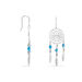 Boucles D'oreilles Pendantes Anoki Argent Blanc - Boucles d'oreilles fantaisie Femme | Histoire d’Or