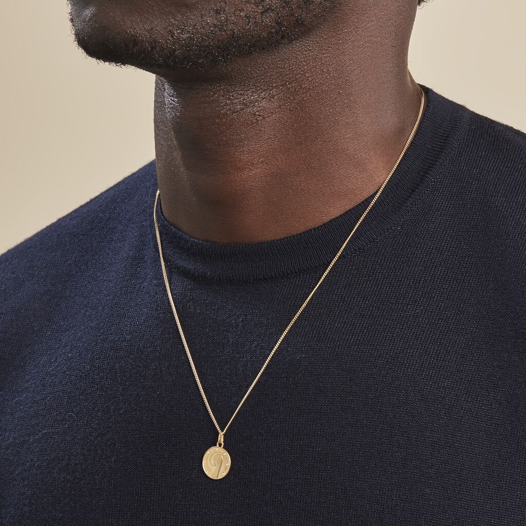 Pendentif Vierge Rond Diamante Or Jaune - Pendentifs Baptême Unisex | Histoire d’Or