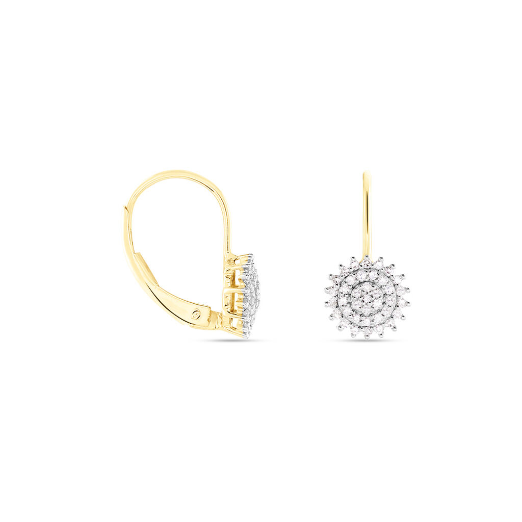 Boucles D'oreilles Pendantes Veronick Or Jaune Diamant - Boucles d'oreilles pendantes Femme | Histoire d’Or