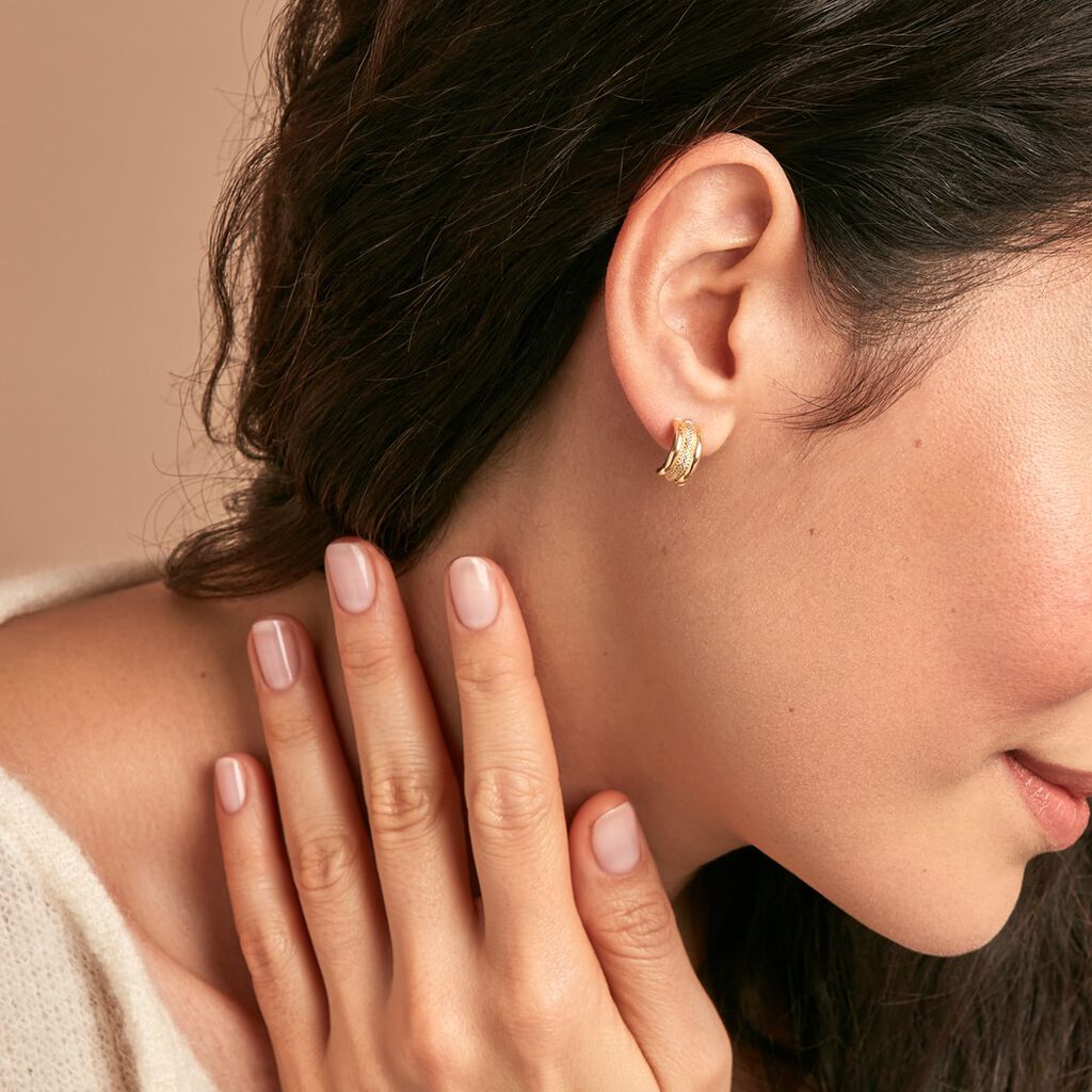 Créoles Savania Or Jaune - Boucles d'oreilles créoles Femme | Histoire d’Or