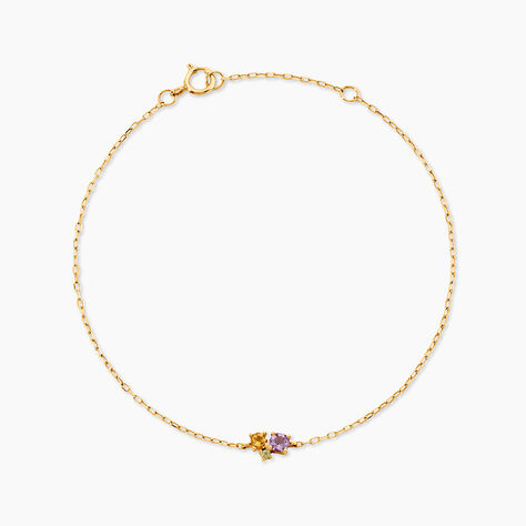 Bracelet Maely Or Jaune Am&eacute;thyste Citrine P&eacute;ridot - Bracelets Femme | Histoire d&rsquo;Or