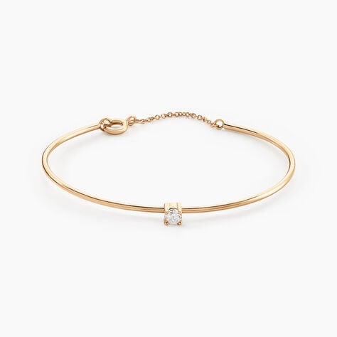 Bracelet Jonc Plaqu&eacute; Or Jaune Nilay Oxyde De Zirconium - Bracelets Femme | Histoire d&rsquo;Or