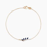 Bracelet Navette Or Jaune Saphir Diamant - Bracelets Femme | Histoire d&rsquo;Or