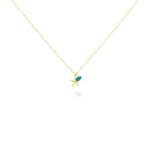 Collier Under The Sea Or Jaune Turquoise - Colliers Femme | Histoire d&rsquo;Or