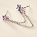 Bijou D'oreille Unitaire Purple Bloom Argent Blanc Oxyde De Zirconium - Boucles d'oreilles fantaisie Femme | Histoire d’Or
