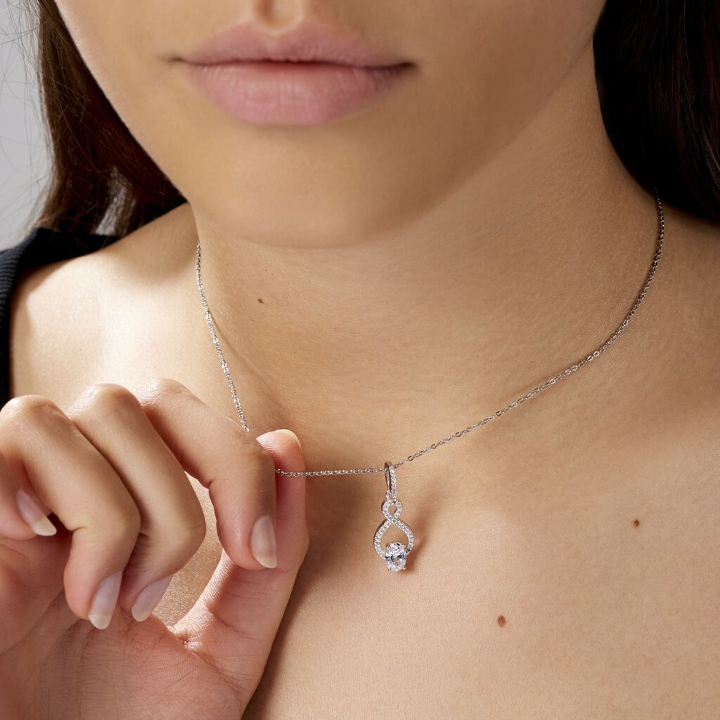 Collier Ylianna Argent Blanc Oxyde De Zirconium - Colliers fantaisie Femme | Histoire d’Or
