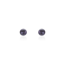 Boucles D'oreilles Puces Micaelle Teintees Or Jaune Perle De Culture - Clous d'oreilles Femme | Histoire d’Or