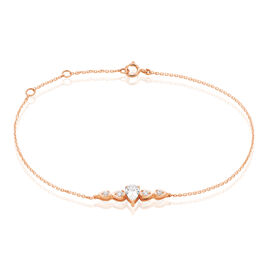 Bracelet Alisonne Or Rose Oxyde De Zirconium - Bracelets Femme | Histoire d’Or