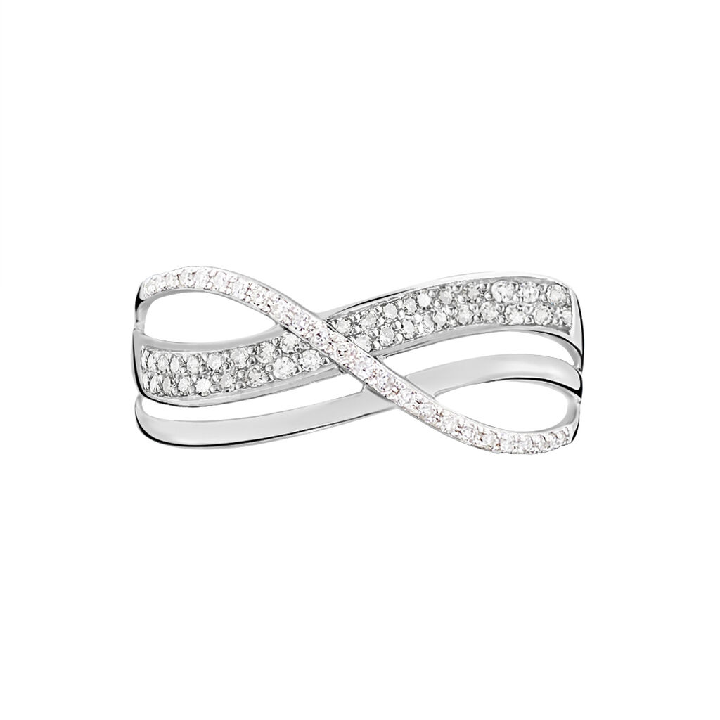 Bague Emilie Or Blanc Diamant - Bagues avec pierre Femme | Histoire d’Or