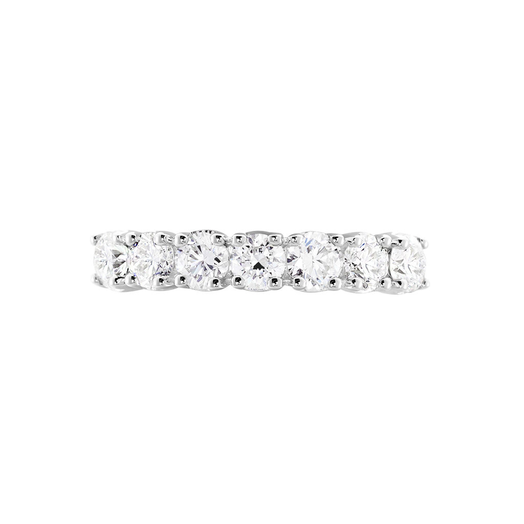 Demi-alliance Eloisa Or Blanc Diamants Synth&eacute;tique - Bijoux Femme | Histoire d&rsquo;Or