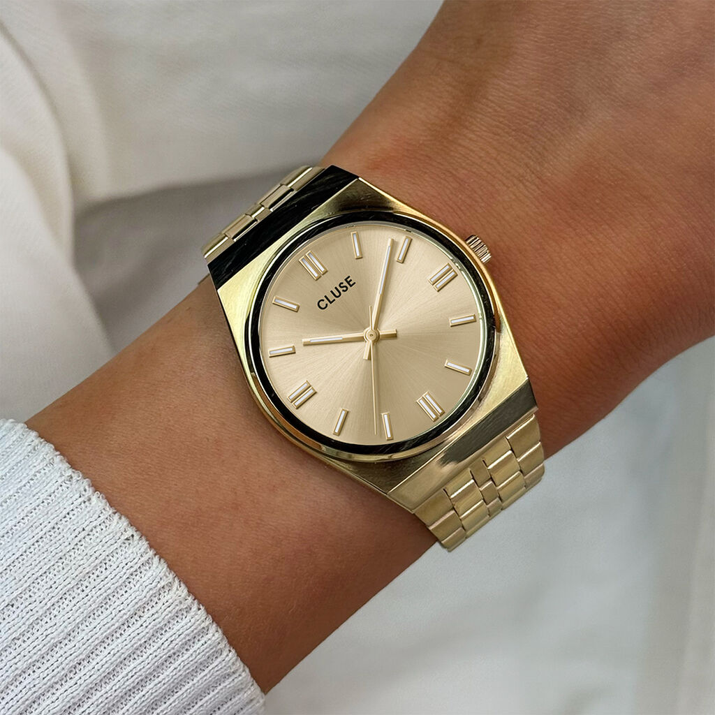 Montre Cluse Retro 70's Doré - Montres Femme | Histoire d’Or